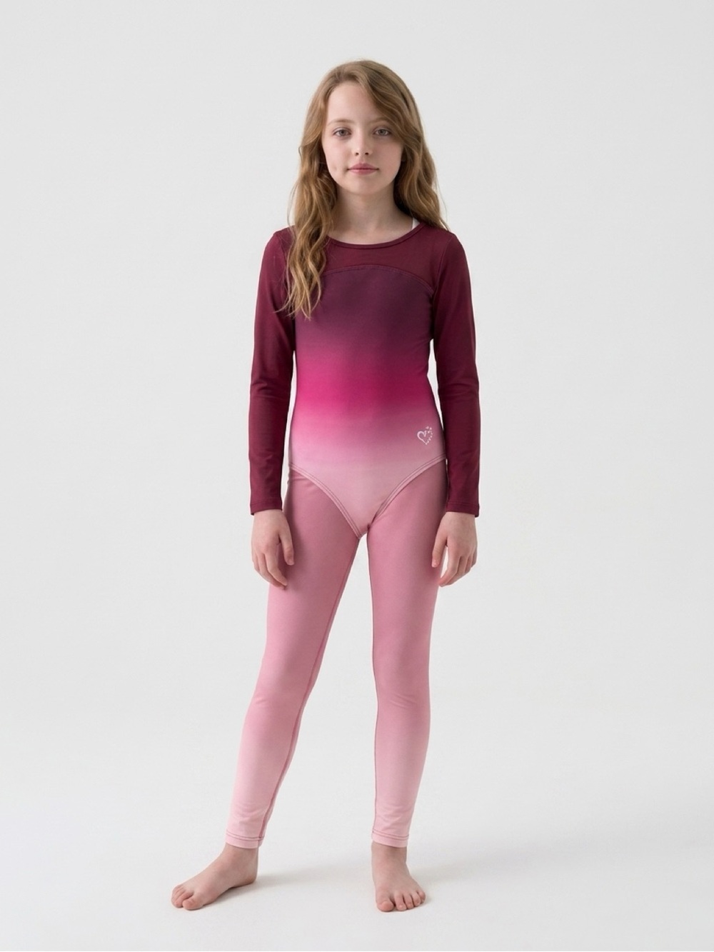 Justice Girls Ombre Long-Sleeve bodysuit.